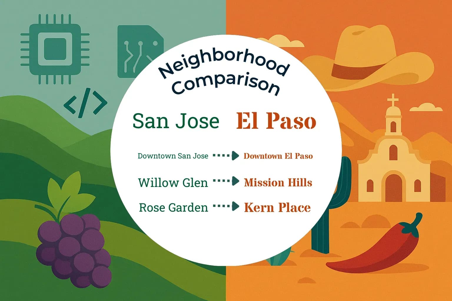 San Jose vs El Paso Neighborhood Comparison