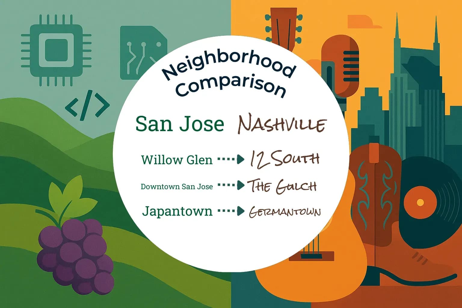 San Jose vs Nashville Neighborhood Comparison
