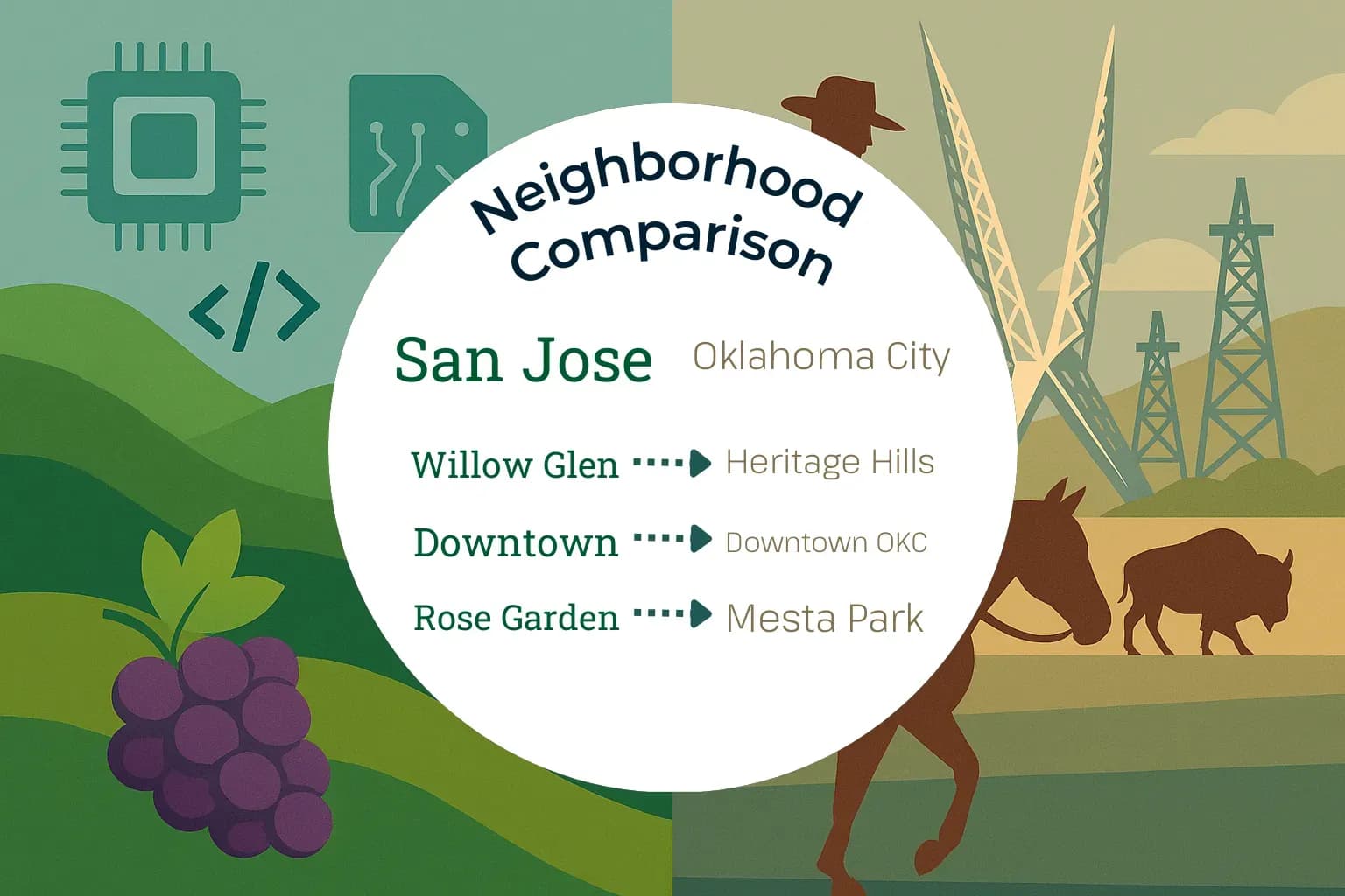 San Jose vs Oklahoma City Neighborhood Comparison