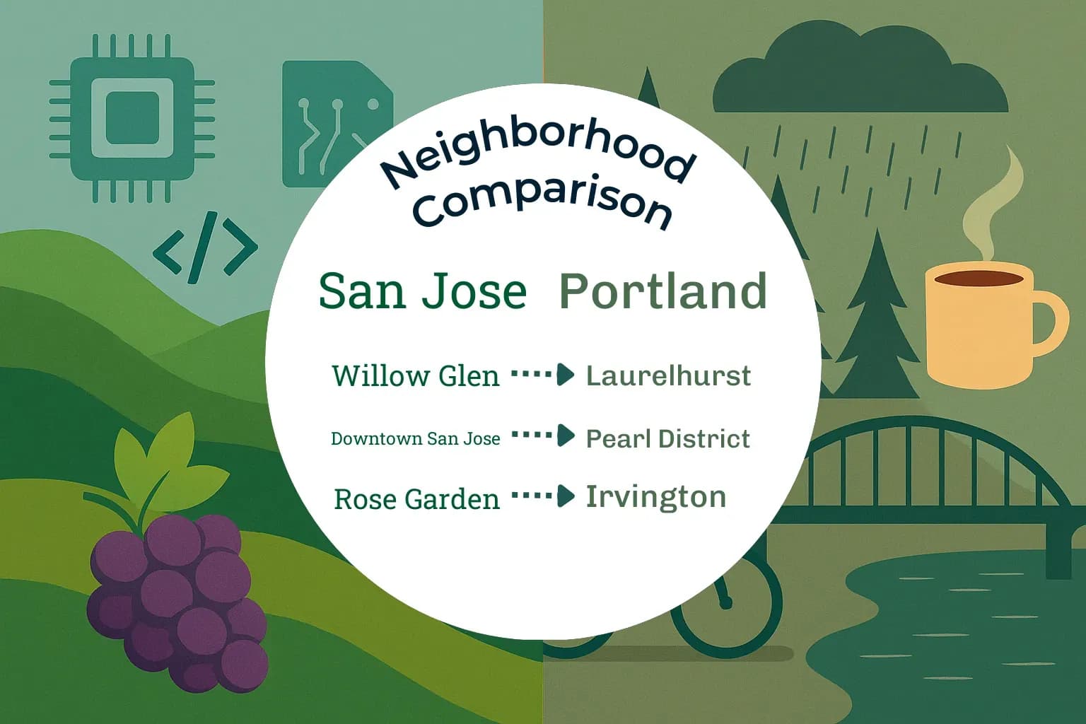 San Jose vs Portland Neighborhood Comparison