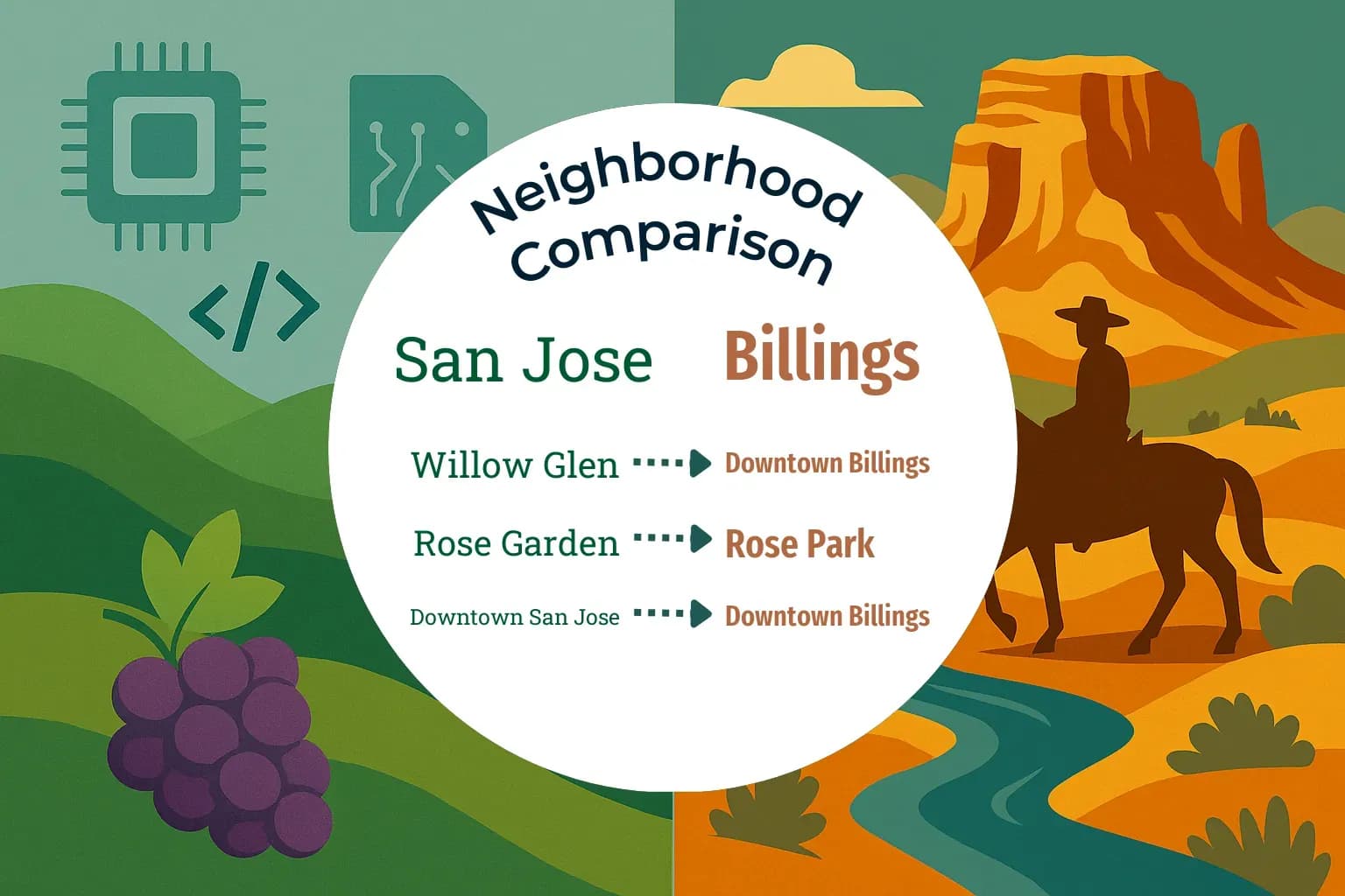 San Jose vs Billings Neighborhood Comparison