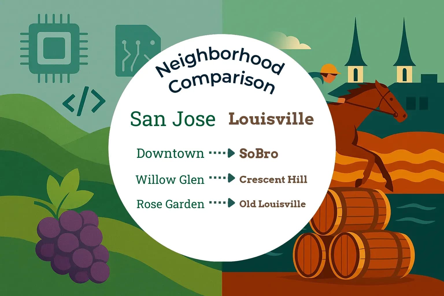 San Jose vs Louisville Neighborhood Comparison