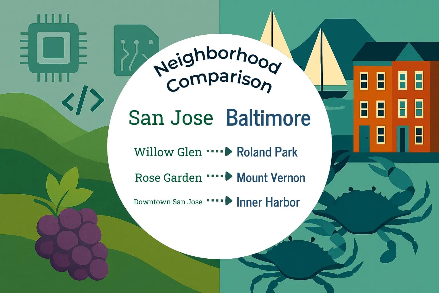 San Jose vs Baltimore Neighborhood Comparison