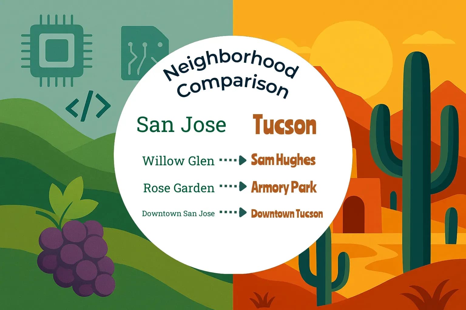 San Jose vs Tucson Neighborhood Comparison