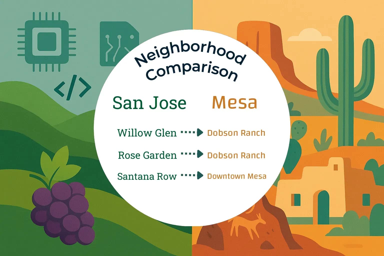 San Jose vs Mesa Neighborhood Comparison