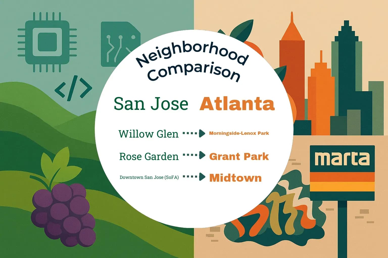 San Jose vs Atlanta Neighborhood Comparison
