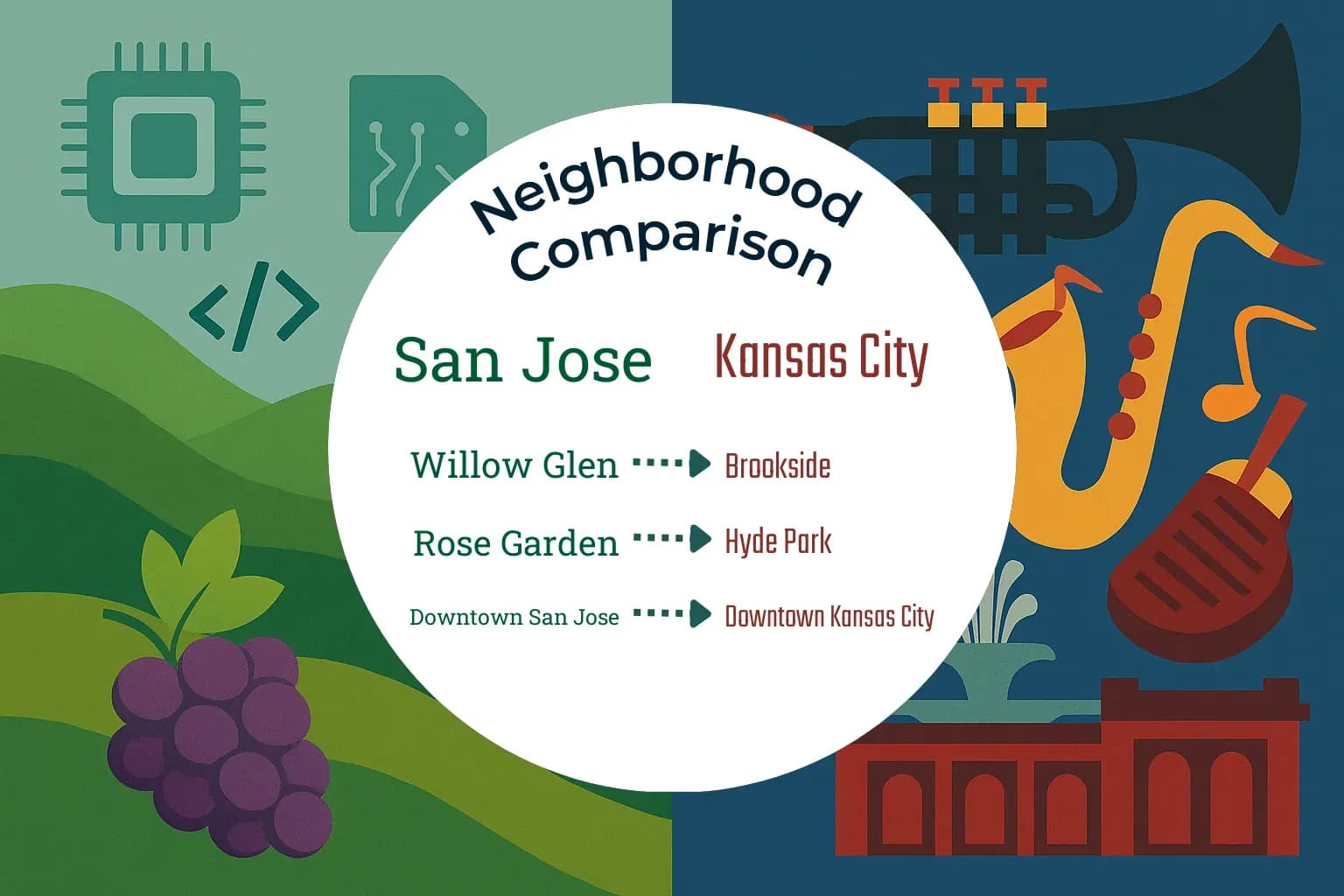 San Jose vs Kansas City Neighborhood Comparison