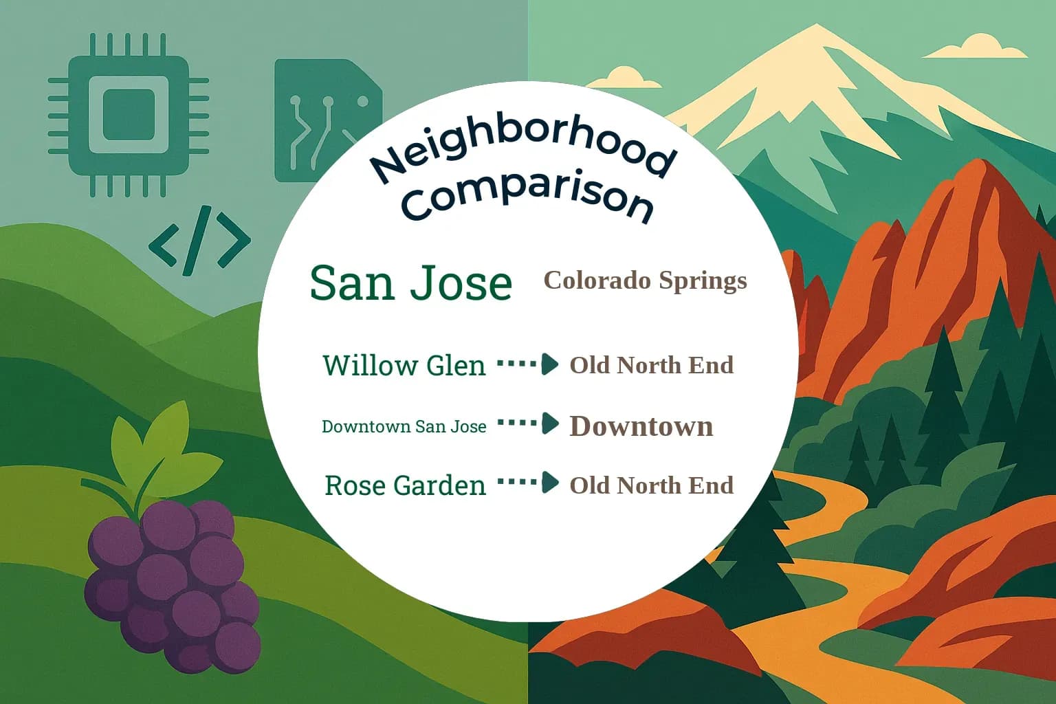 San Jose vs Colorado Springs Neighborhood Comparison