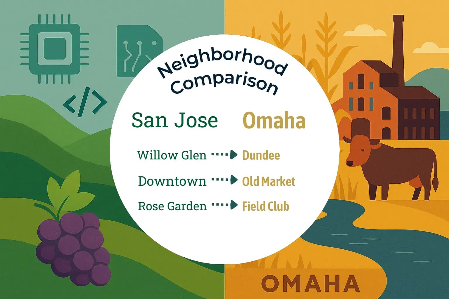 San Jose vs Omaha Neighborhood Comparison
