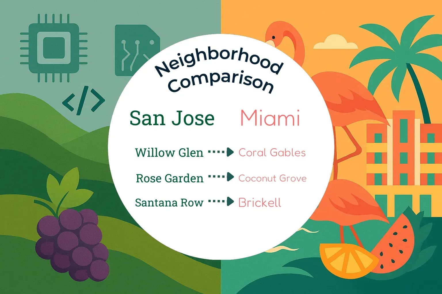 San Jose vs Miami Neighborhood Comparison