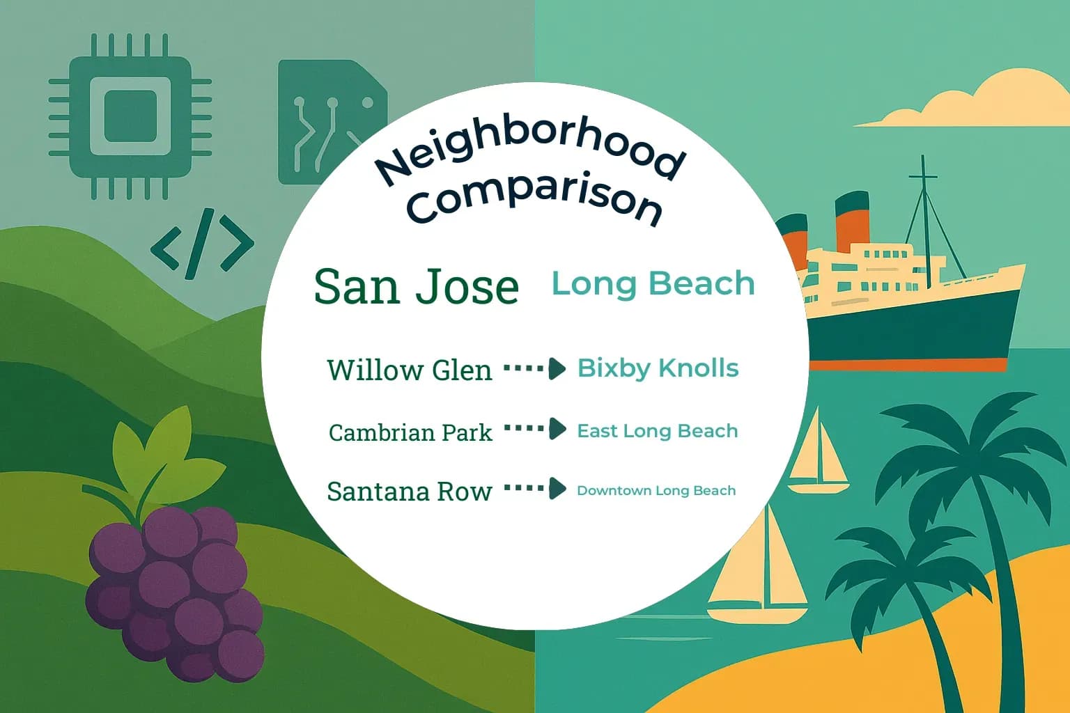 San Jose vs Long Beach Neighborhood Comparison