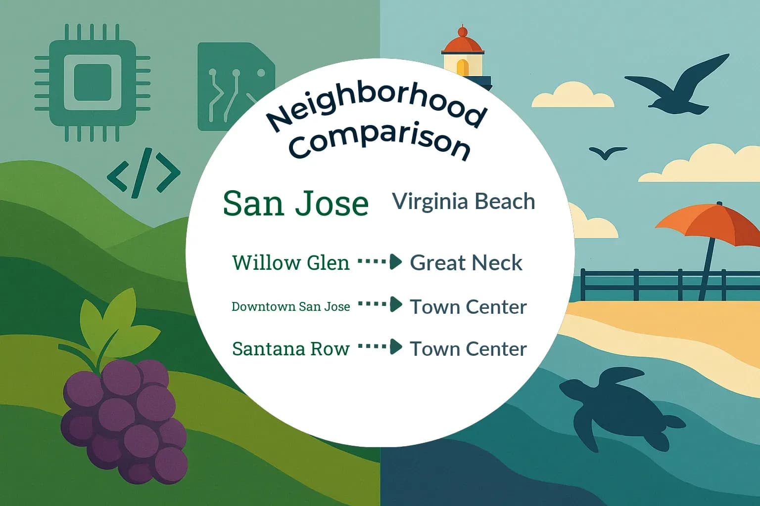 San Jose vs Virginia Beach Neighborhood Comparison