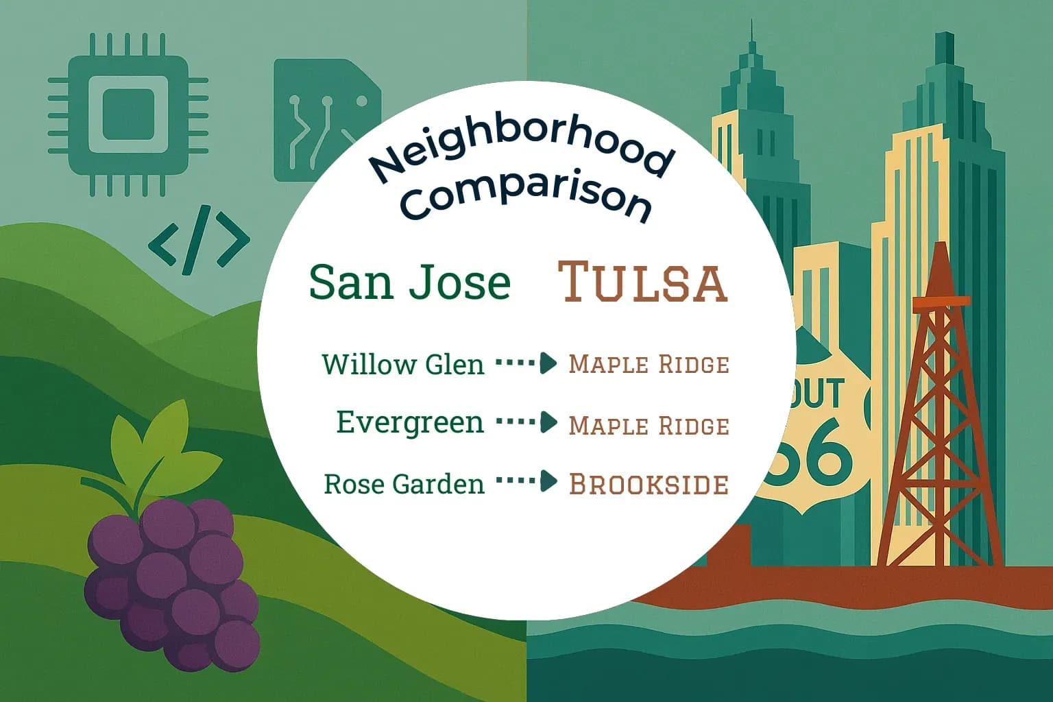 San Jose vs Tulsa Neighborhood Comparison