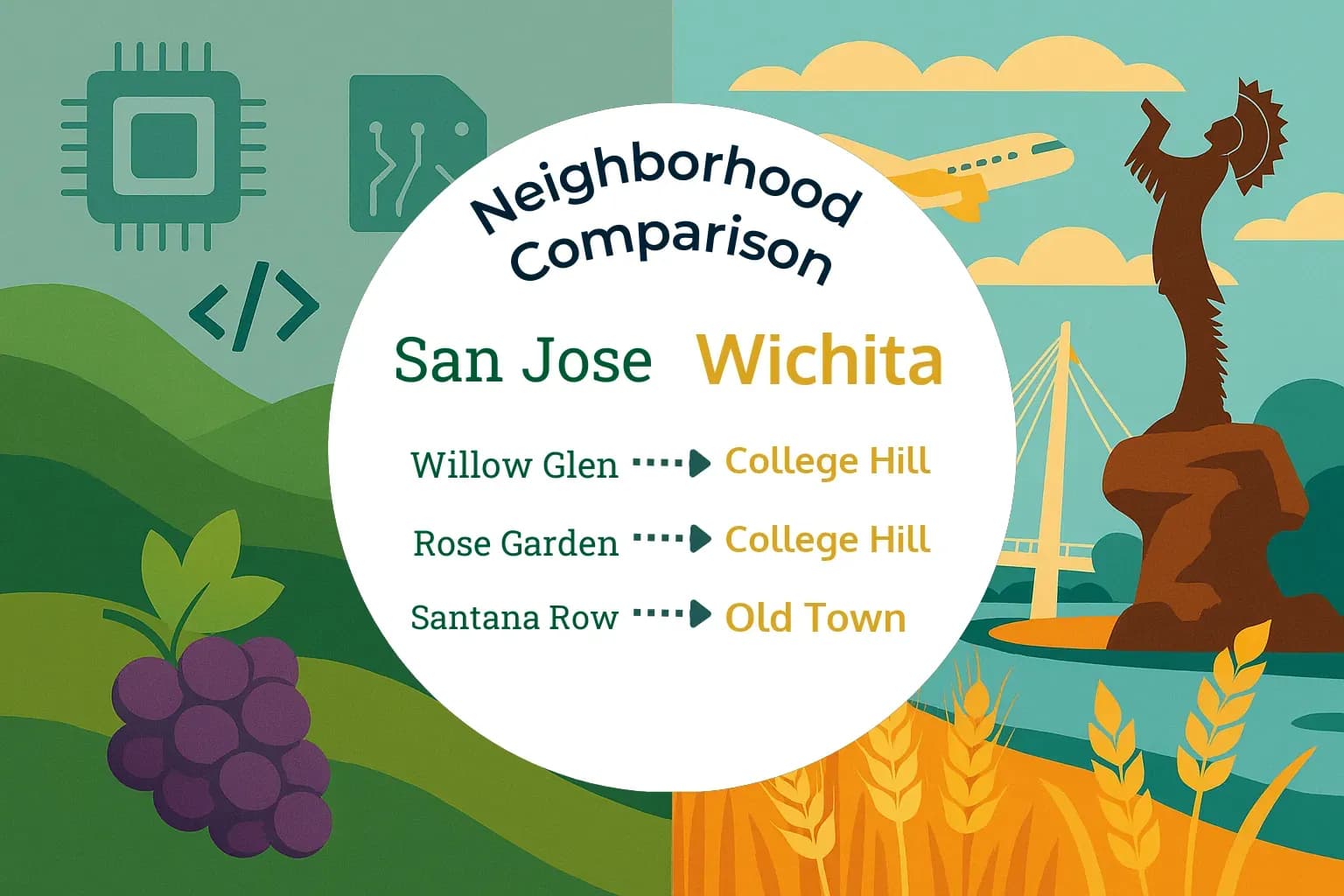San Jose vs Wichita Neighborhood Comparison
