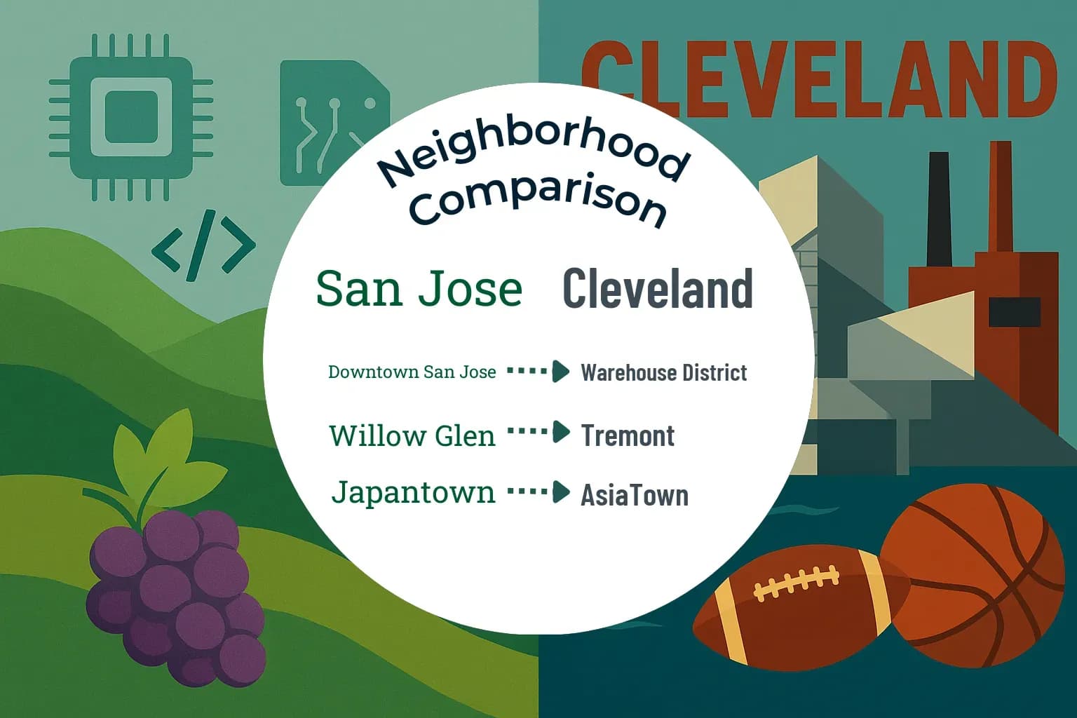 San Jose vs Cleveland Neighborhood Comparison