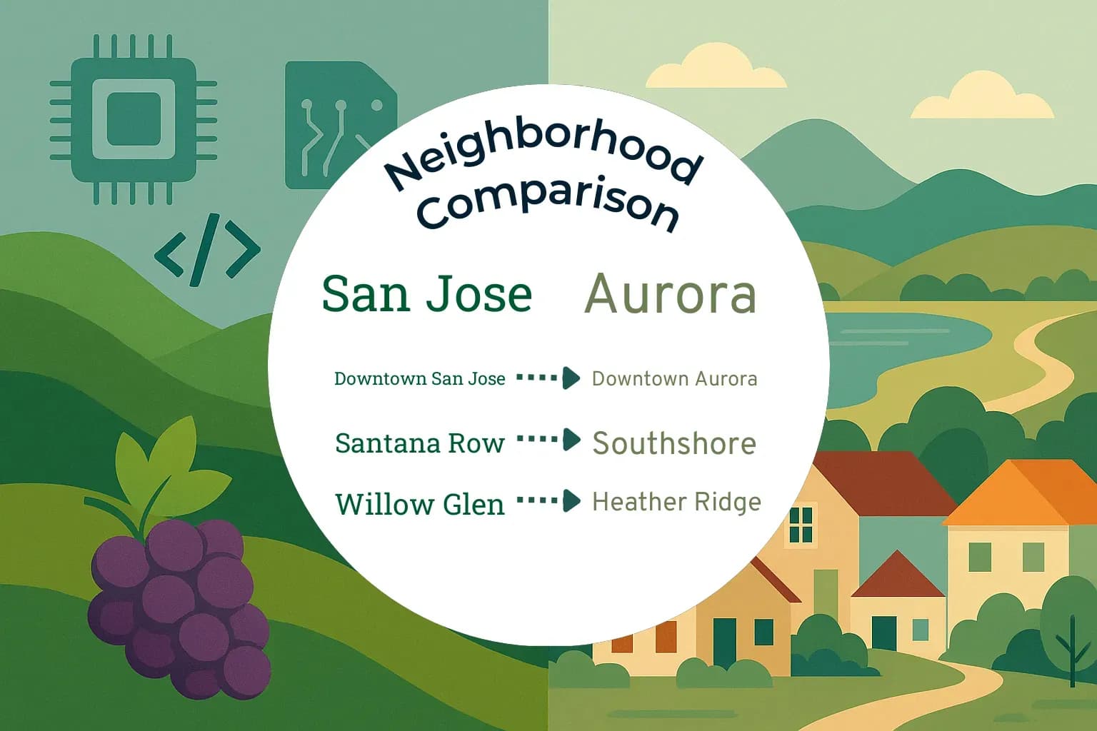 San Jose vs Aurora Neighborhood Comparison
