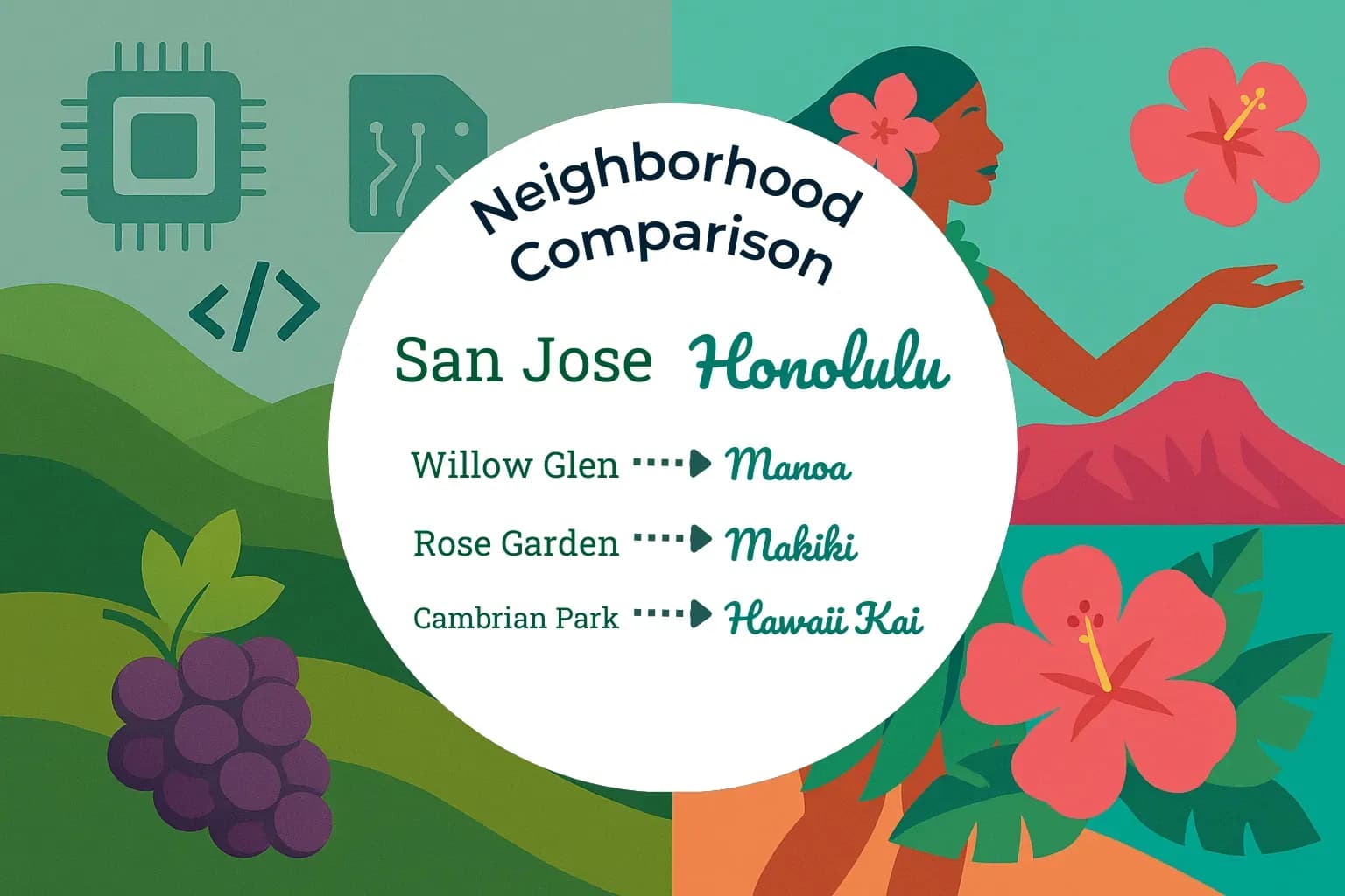 San Jose vs Honolulu Neighborhood Comparison