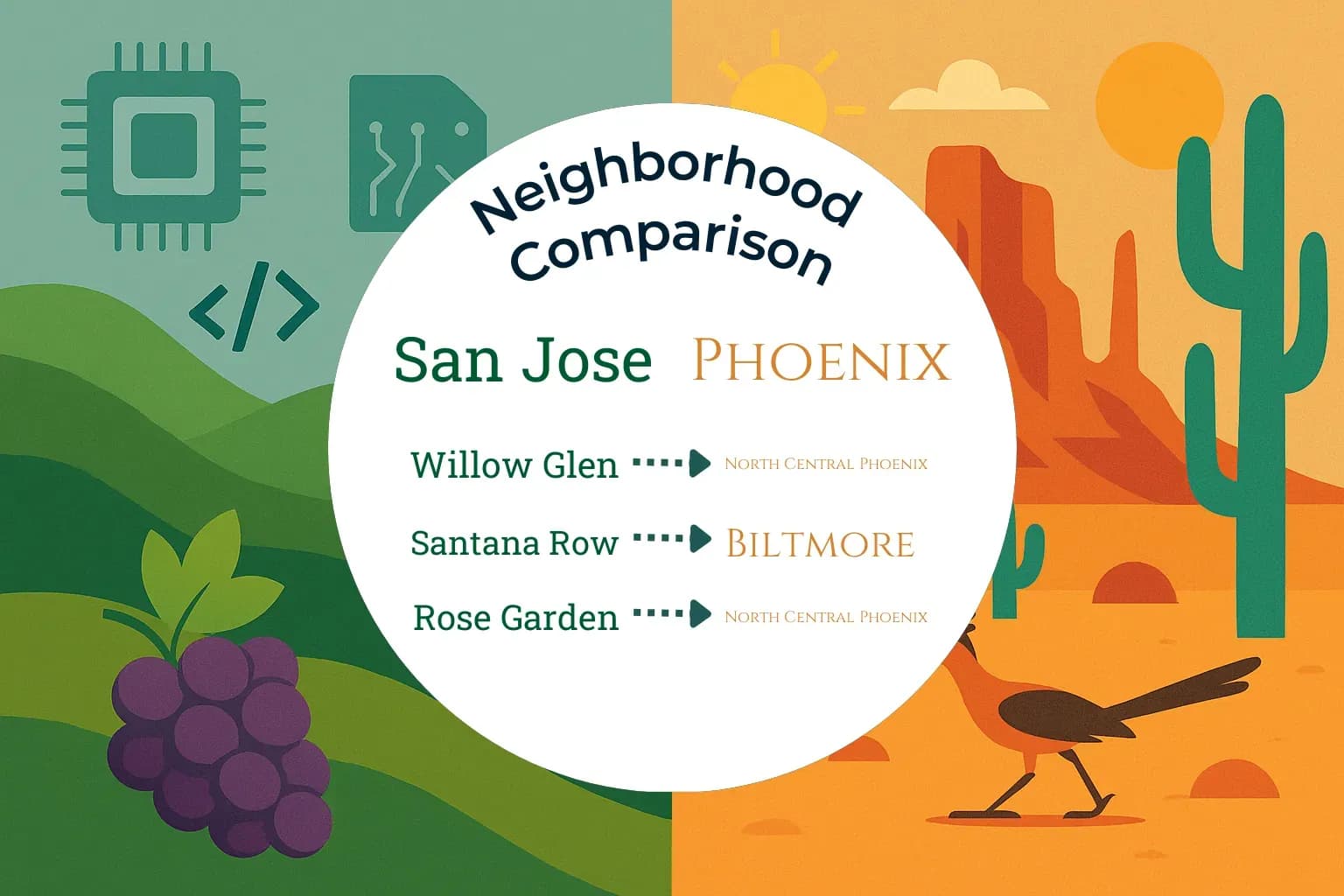 San Jose vs Phoenix Neighborhood Comparison