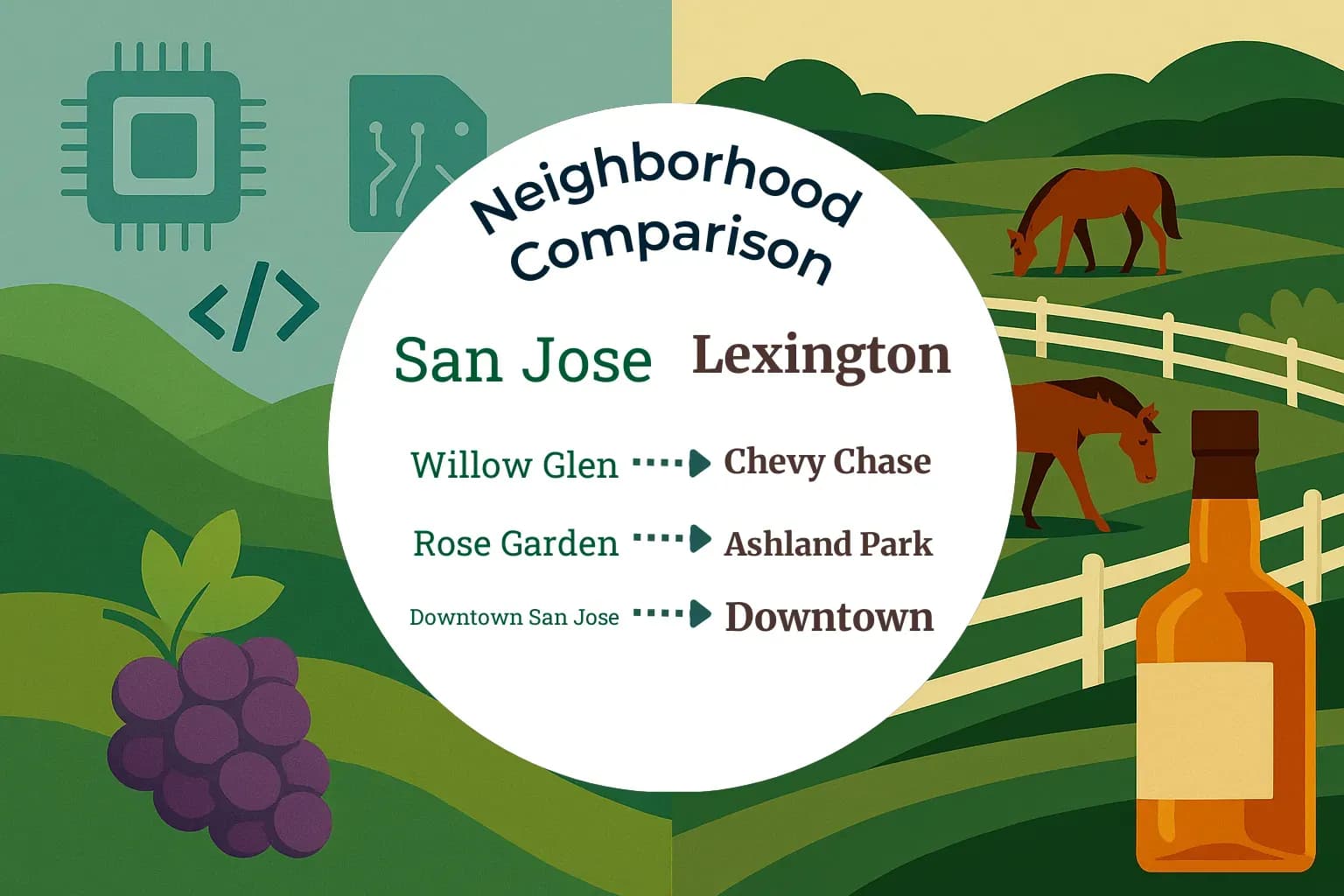 San Jose vs Lexington Neighborhood Comparison