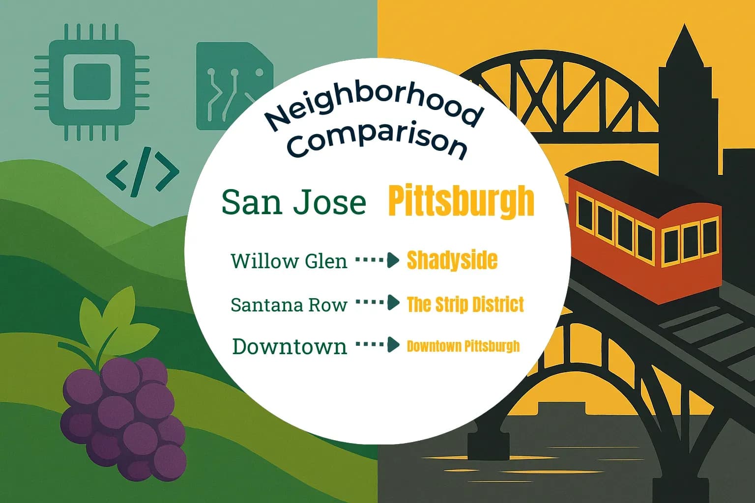 San Jose vs Pittsburgh Neighborhood Comparison