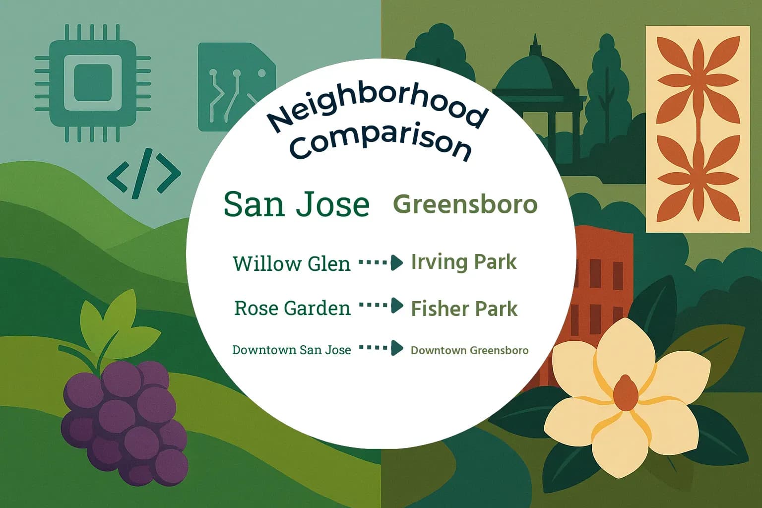 San Jose vs Greensboro Neighborhood Comparison