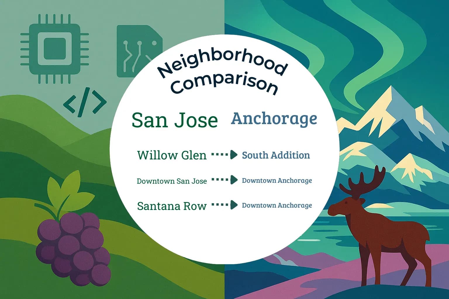 San Jose vs Anchorage Neighborhood Comparison