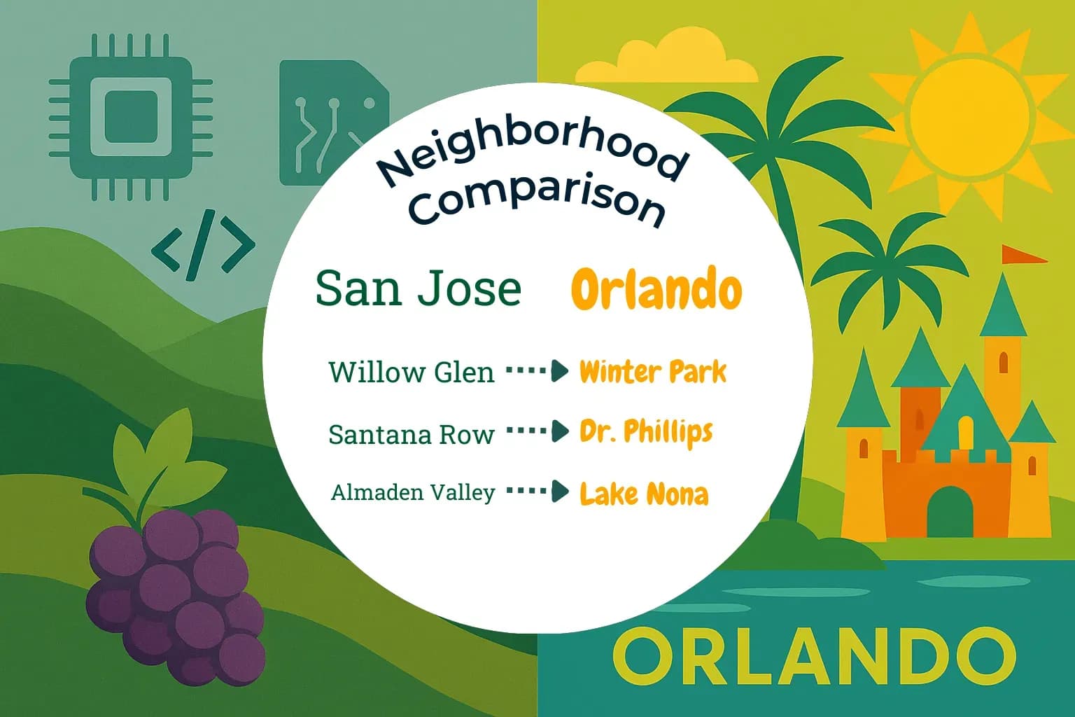 San Jose vs Orlando Neighborhood Comparison