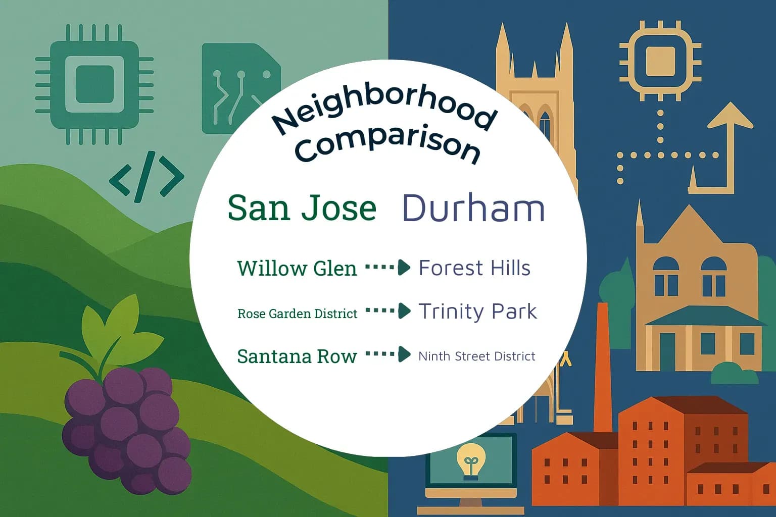 San Jose vs Durham Neighborhood Comparison