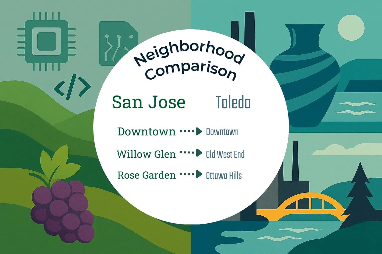 San Jose vs Toledo Neighborhood Comparison