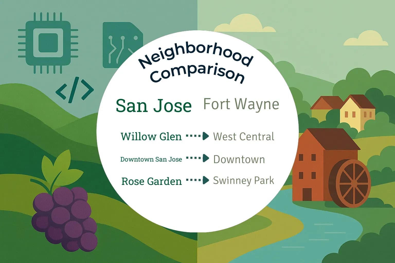 San Jose vs Fort Wayne Neighborhood Comparison