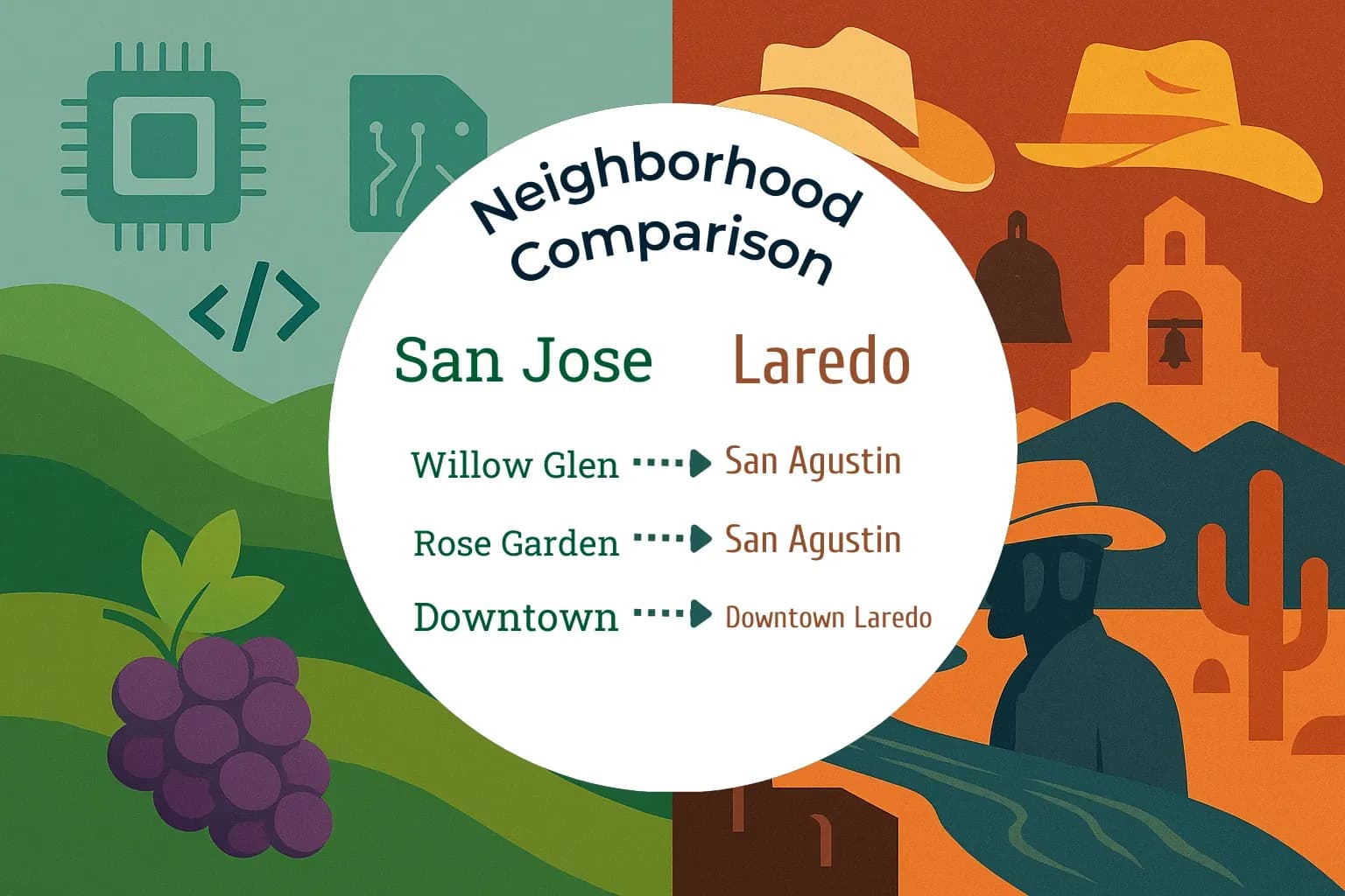 San Jose vs Laredo Neighborhood Comparison