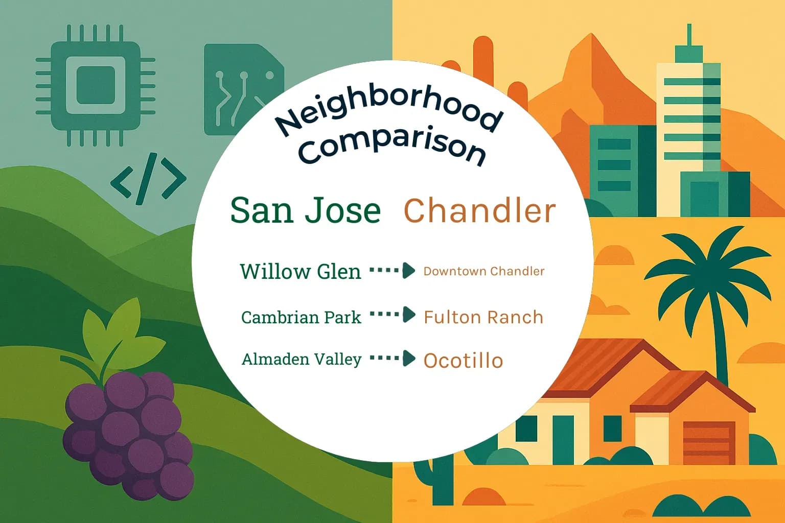 San Jose vs Chandler Neighborhood Comparison