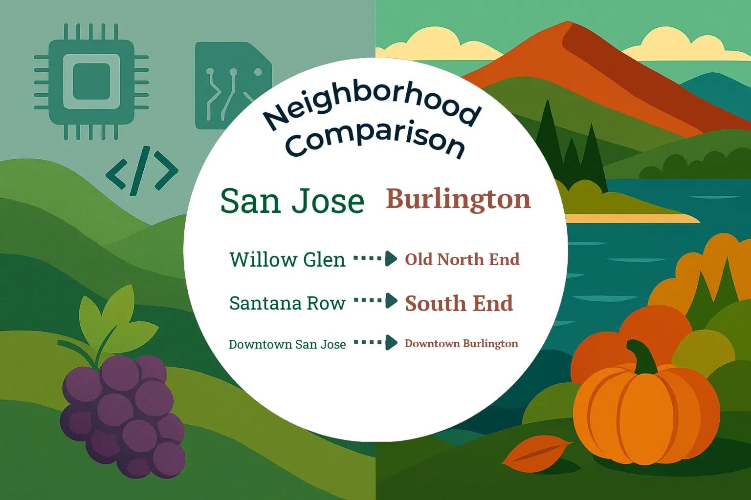 San Jose vs Burlington Neighborhood Comparison