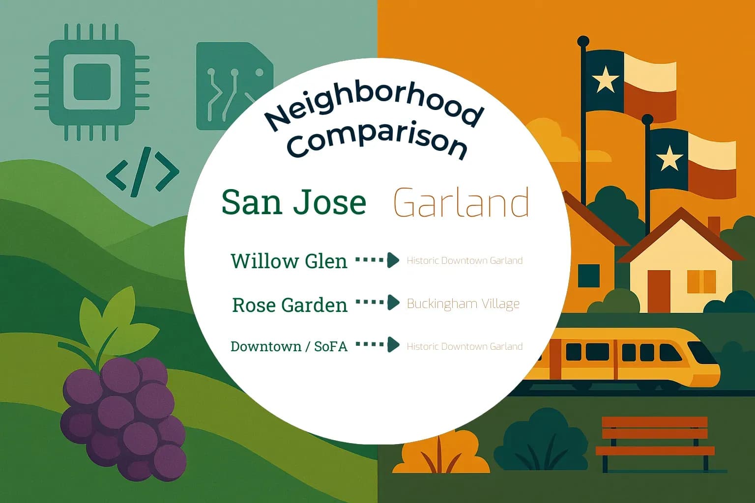 San Jose vs Garland Neighborhood Comparison
