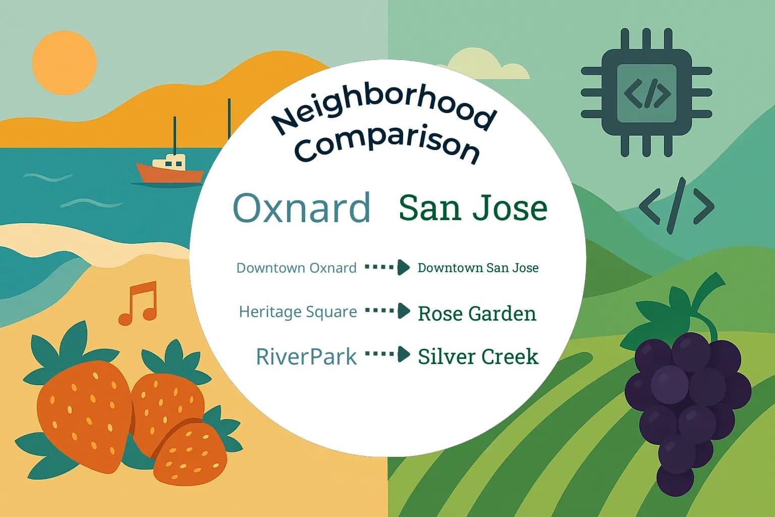 Oxnard vs San Jose Neighborhood Comparison