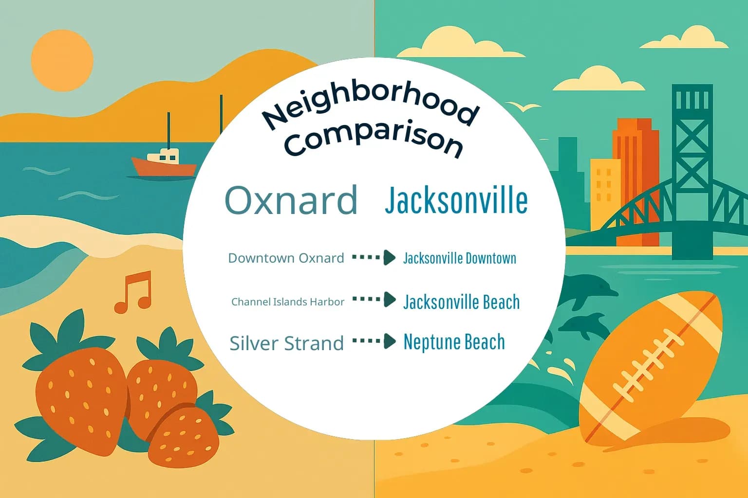 Oxnard vs Jacksonville Neighborhood Comparison