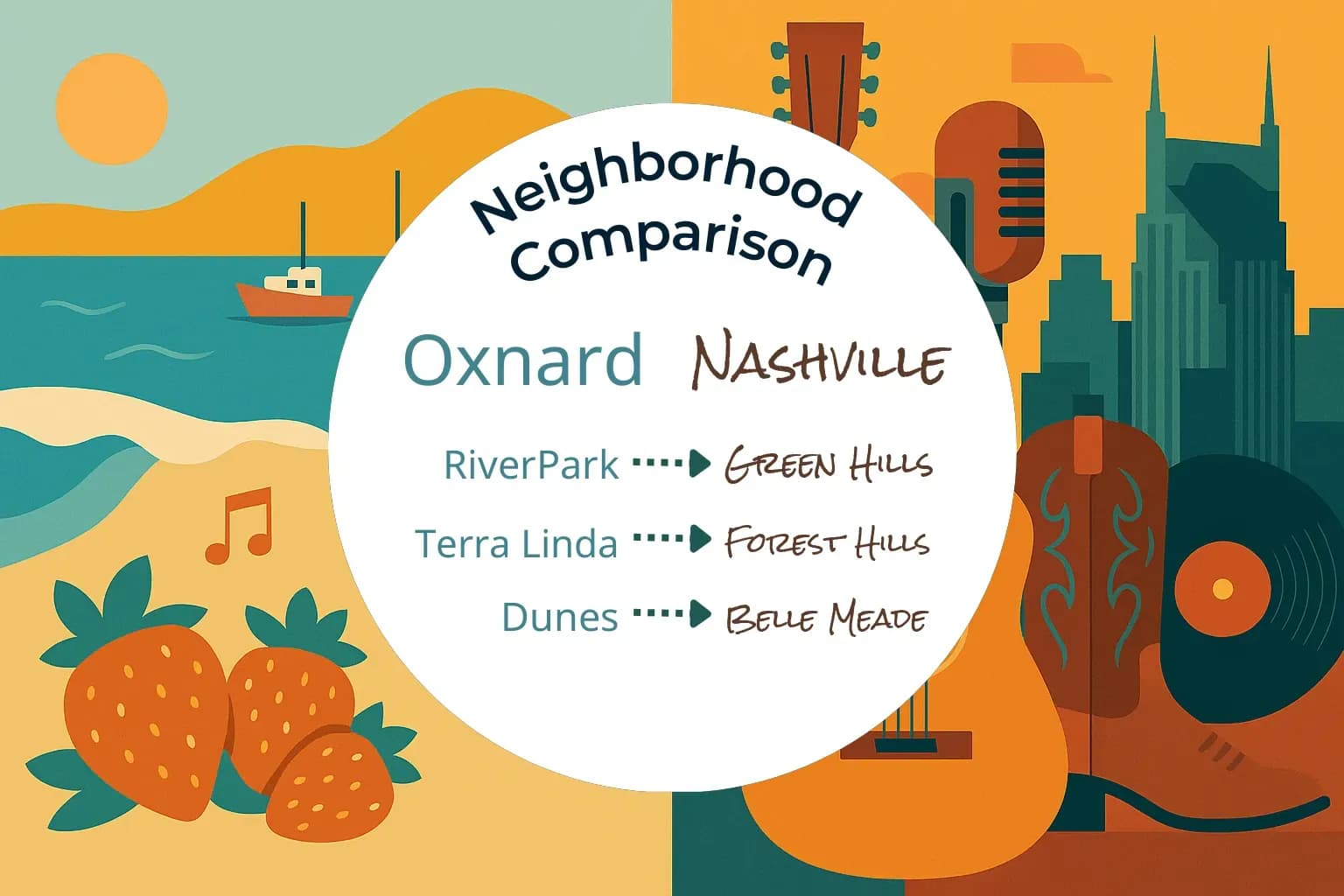 Oxnard vs Nashville Neighborhood Comparison