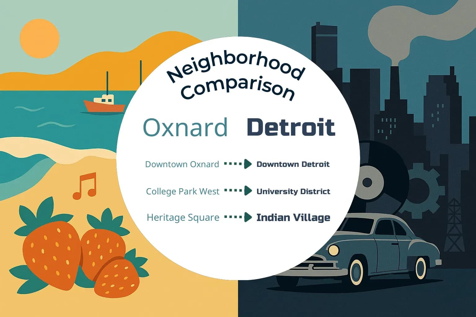 Oxnard vs Detroit Neighborhood Comparison