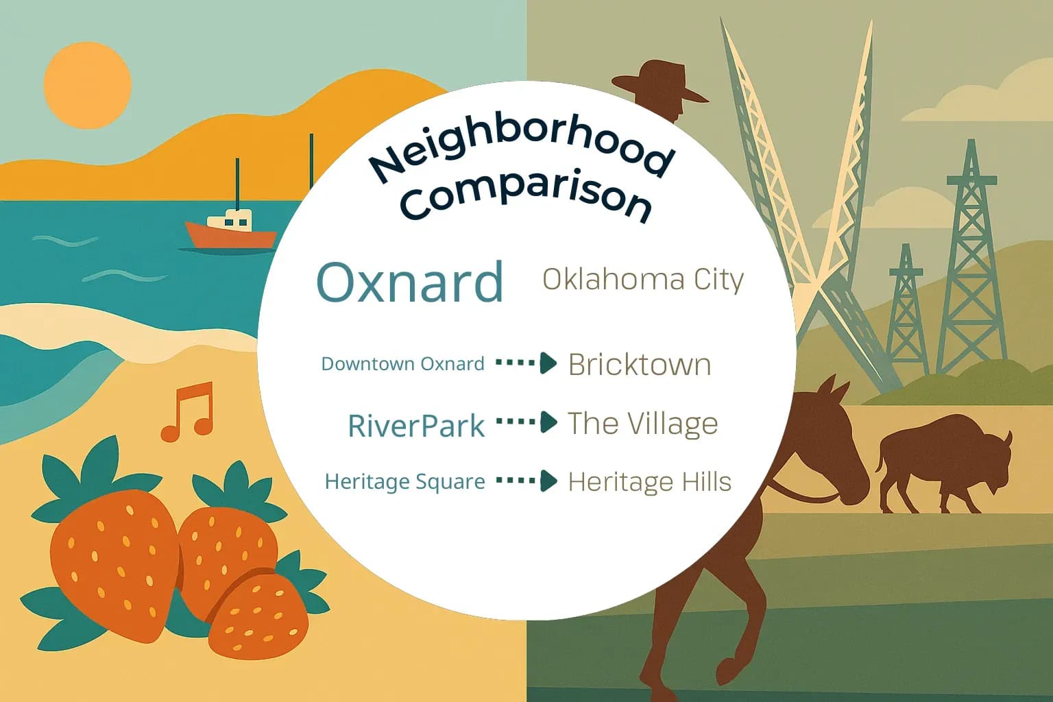 Oxnard vs Oklahoma City Neighborhood Comparison