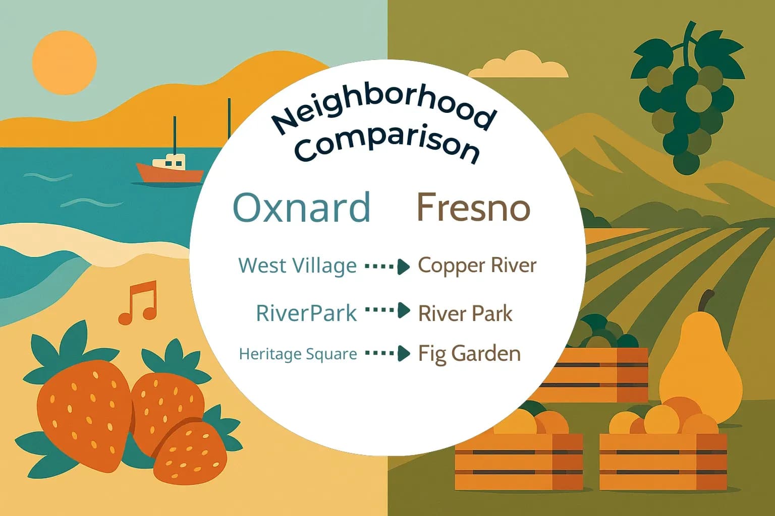 Oxnard vs Fresno Neighborhood Comparison