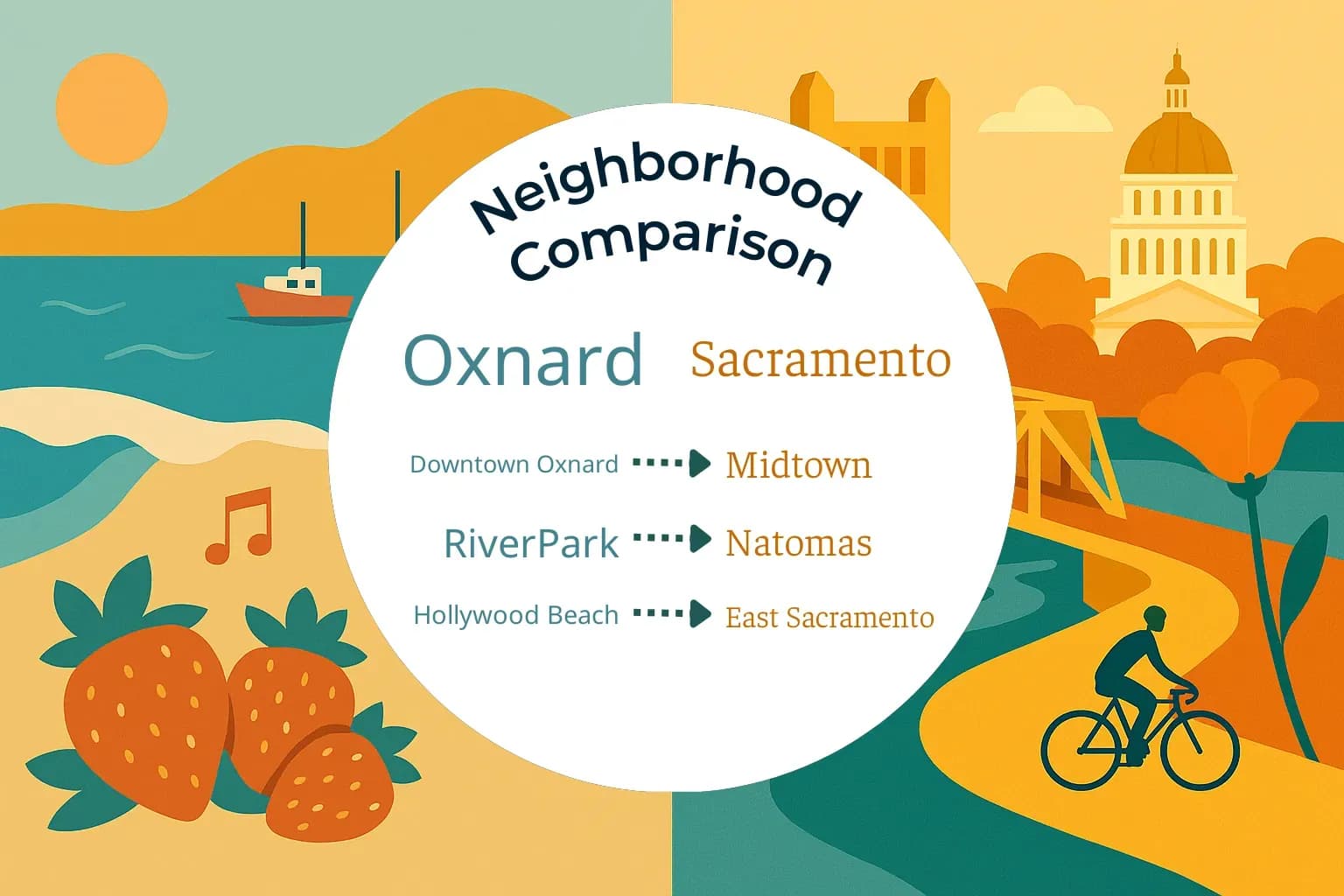 Oxnard vs Sacramento Neighborhood Comparison