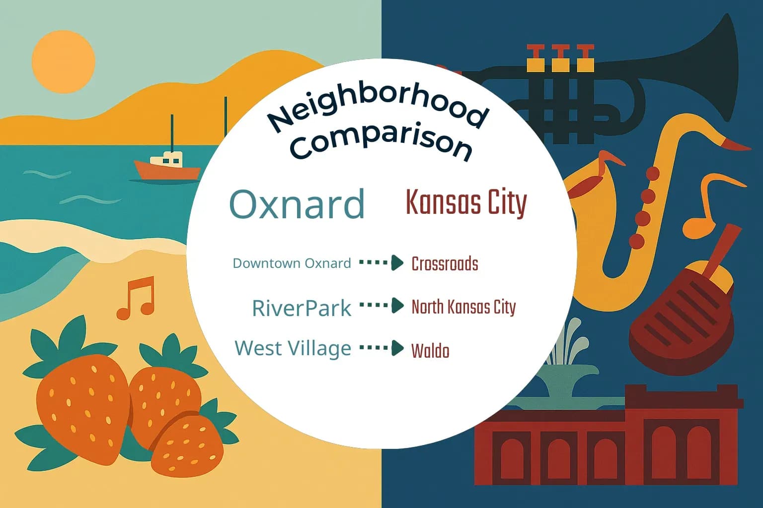 Oxnard vs Kansas City Neighborhood Comparison