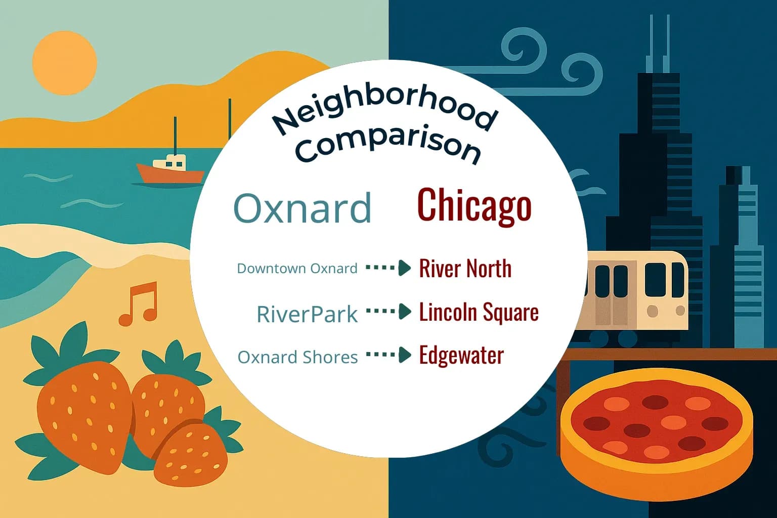 Oxnard vs Chicago Neighborhood Comparison