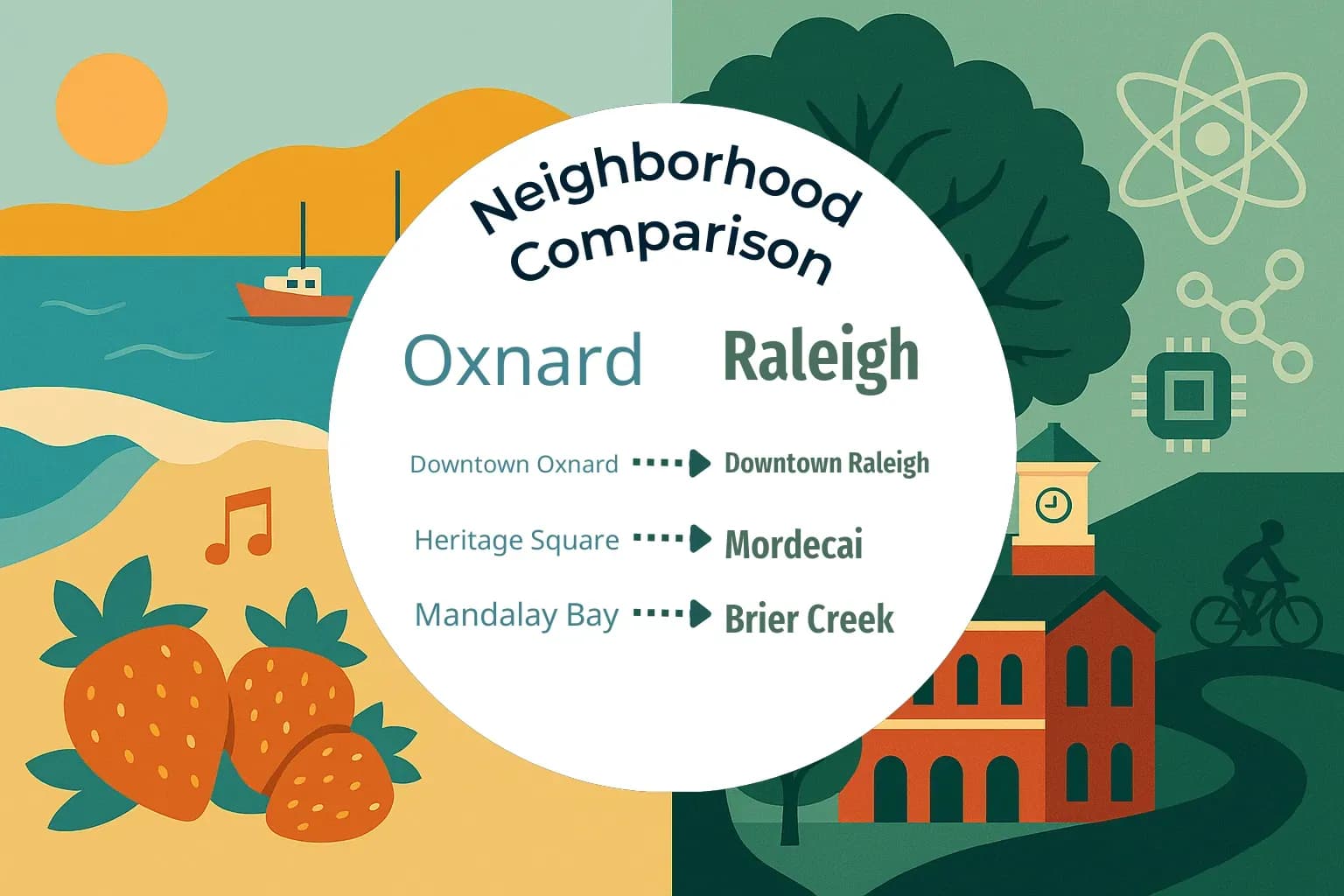 Oxnard vs Raleigh Neighborhood Comparison