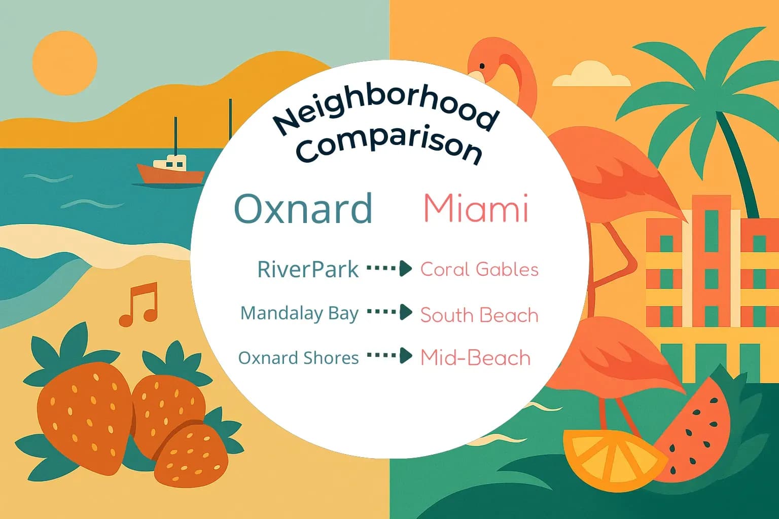 Oxnard vs Miami Neighborhood Comparison