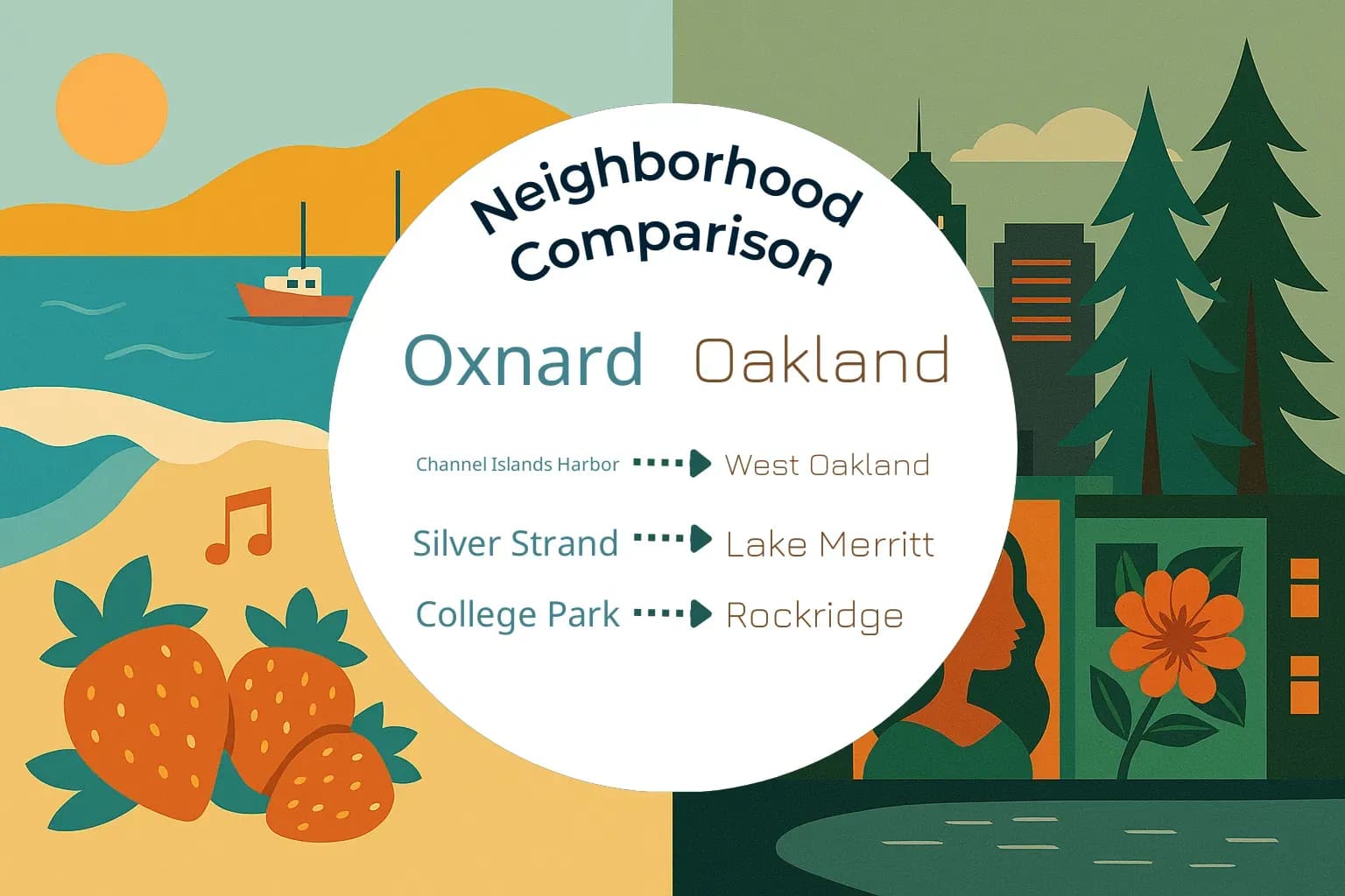 Oxnard vs Oakland Neighborhood Comparison