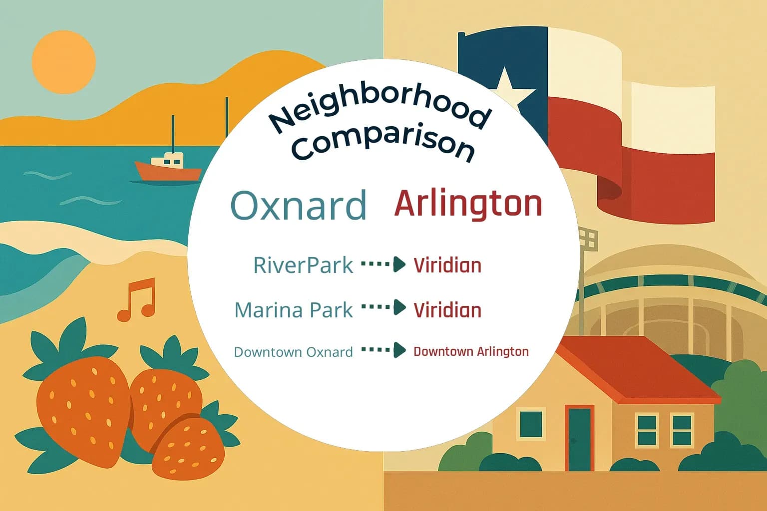Oxnard vs Arlington Neighborhood Comparison