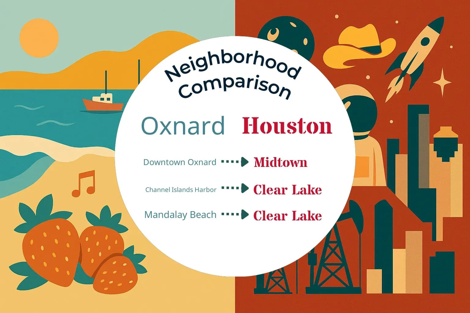 Oxnard vs Houston Neighborhood Comparison