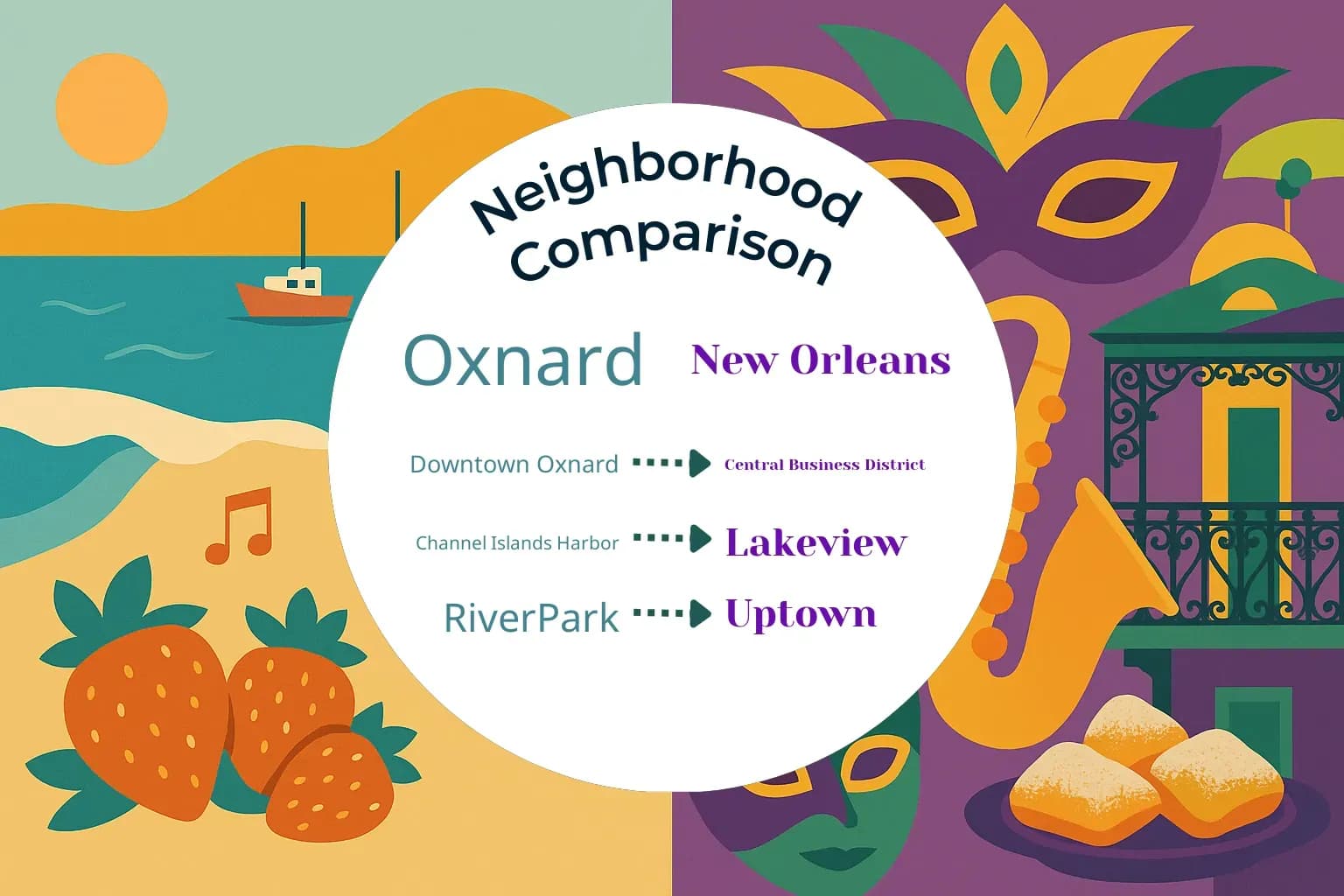 Oxnard vs New Orleans Neighborhood Comparison