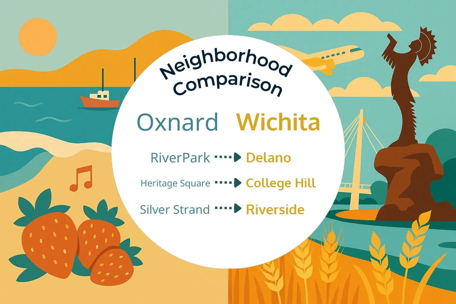 Oxnard vs Wichita Neighborhood Comparison